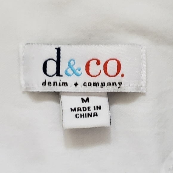 DENIM&CO TUNIC SHIRT WHITE SZ M-L - Picture 9 of 10